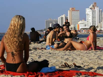 Израиль. Тель-Авив, пляж около «нашей